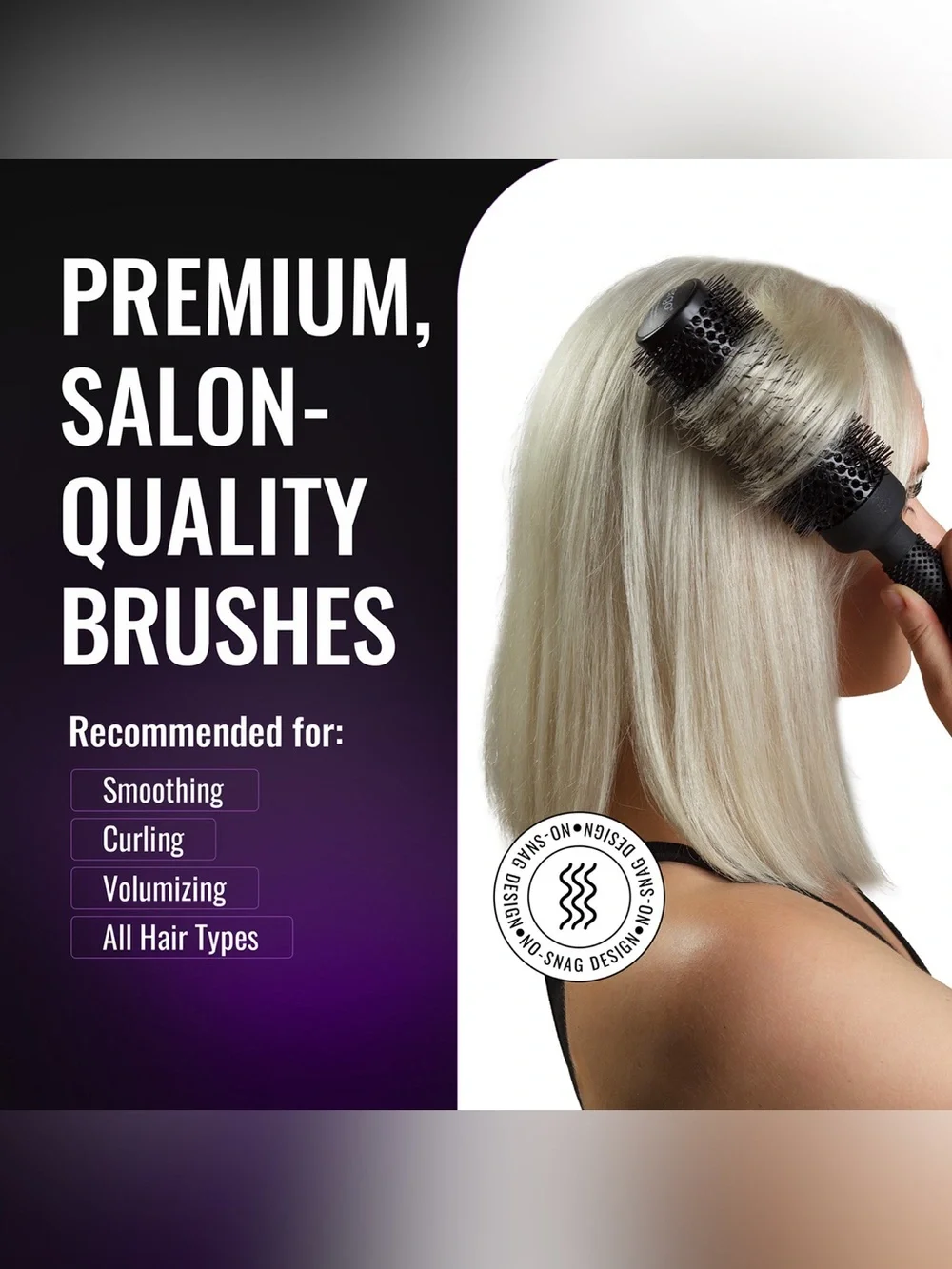 Ergo Ionic Ceramic Round Brush, ER65